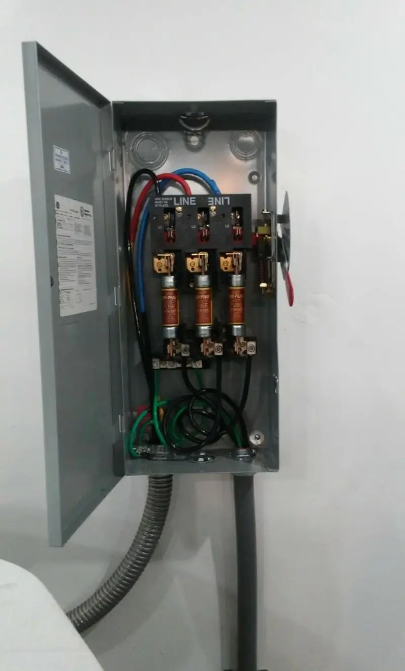 Three-phase disconnect switch installed for Electrical Wiring & Rewiring in Windham